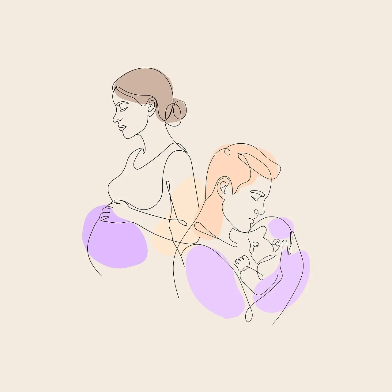 parents, pregnancy, minimalist, abstract art, monochrome, boho style, simplicity, pastel colors, black and white, line drawing, fatherhood, motherhood, embrace, newborn, emotions, artwork, family love, pregnant woman, pastel drawing, tenderness